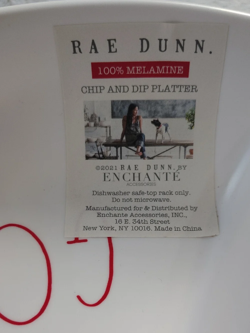Rae Dunn Melamine Enchanté Chip & Dip Platter New